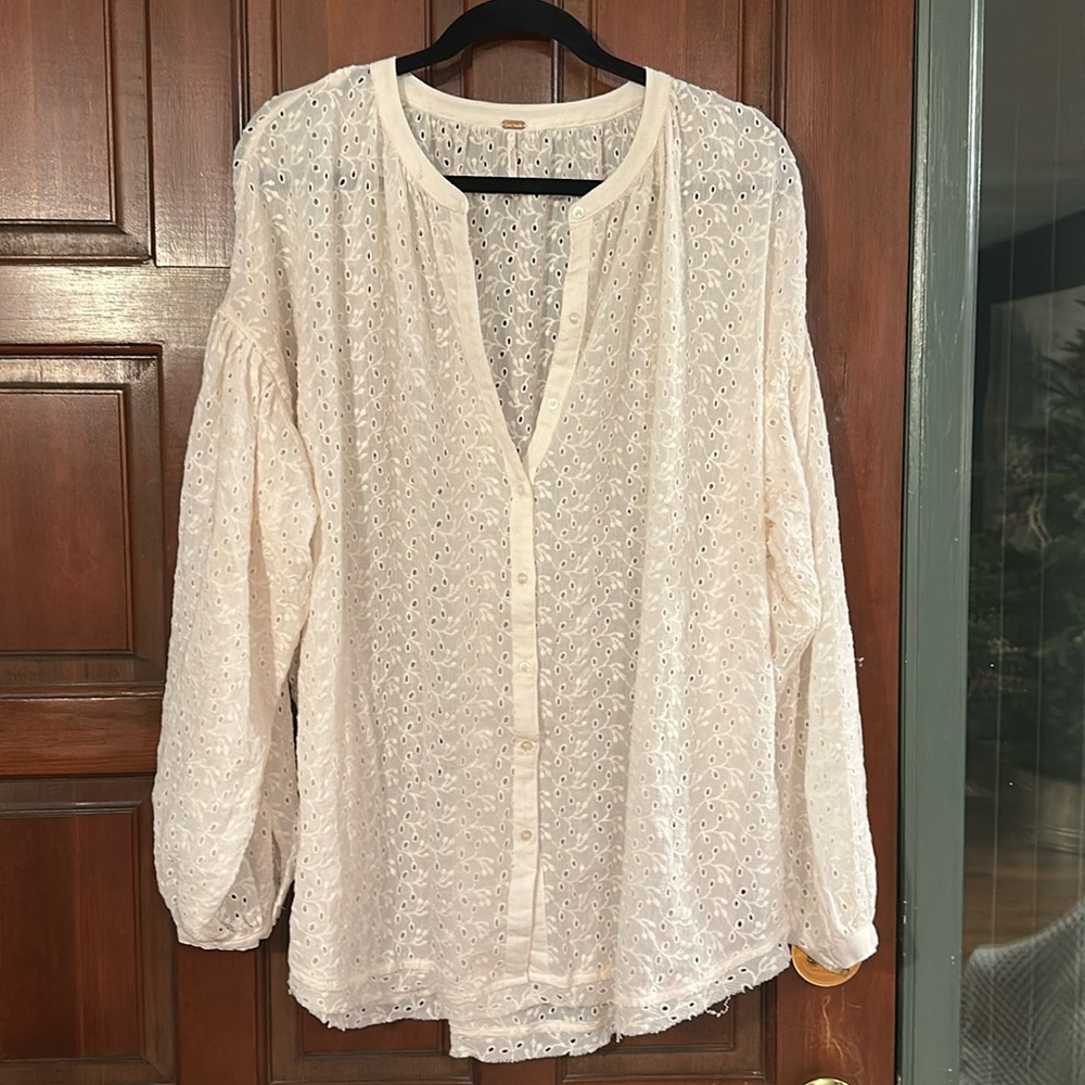 Free People Eyelet blouse